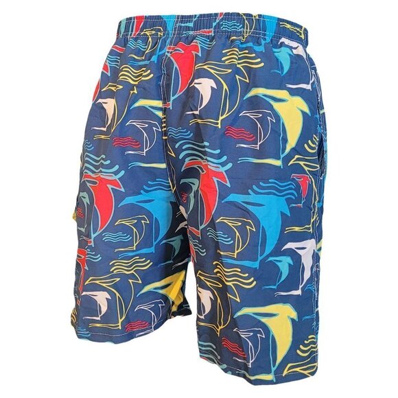 Men Cargo Swim Shorts Beach Trunks Suit Swimwear - Picture 3 of 5